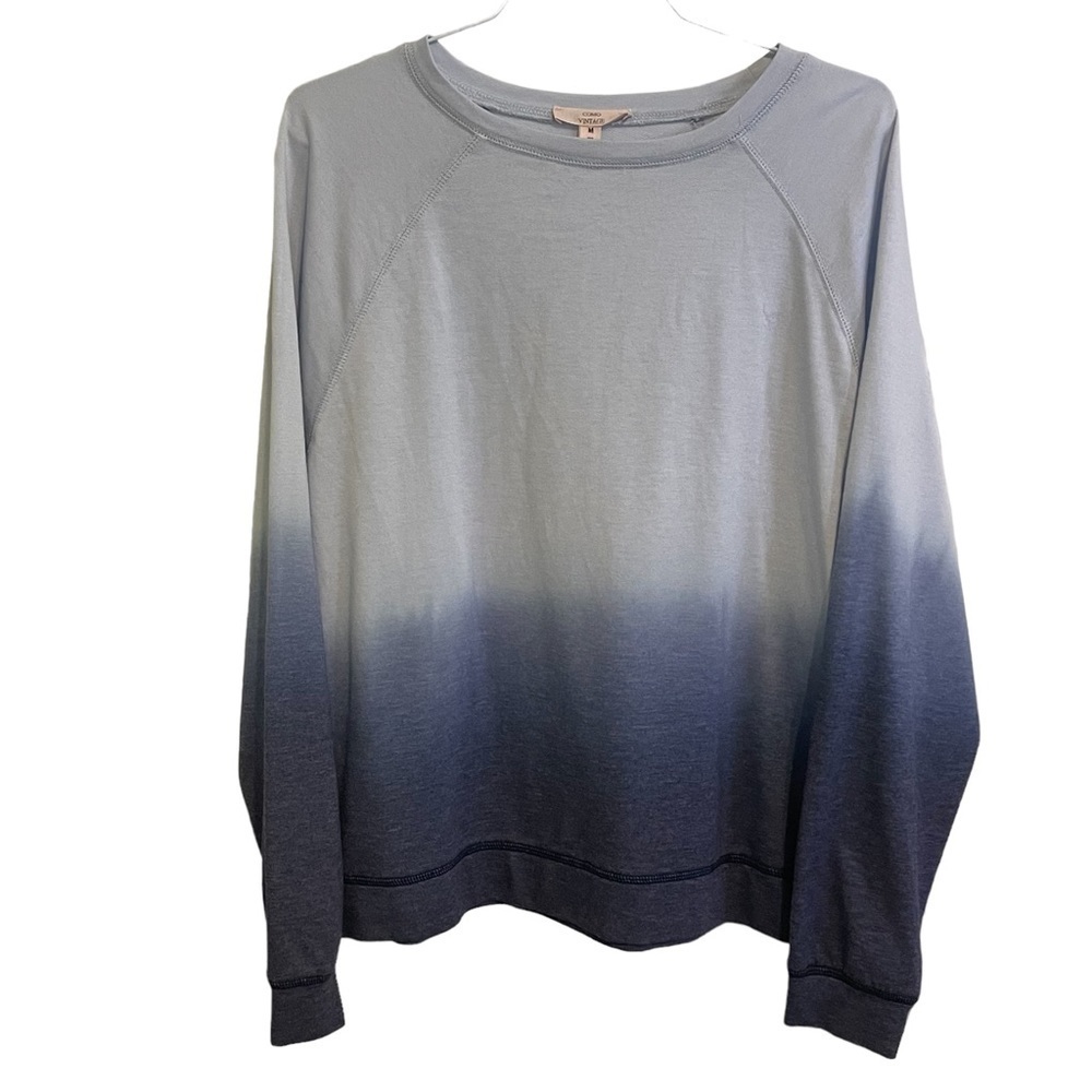 Como Vintage Blue Ombre Long Sleeve Shirt Size M